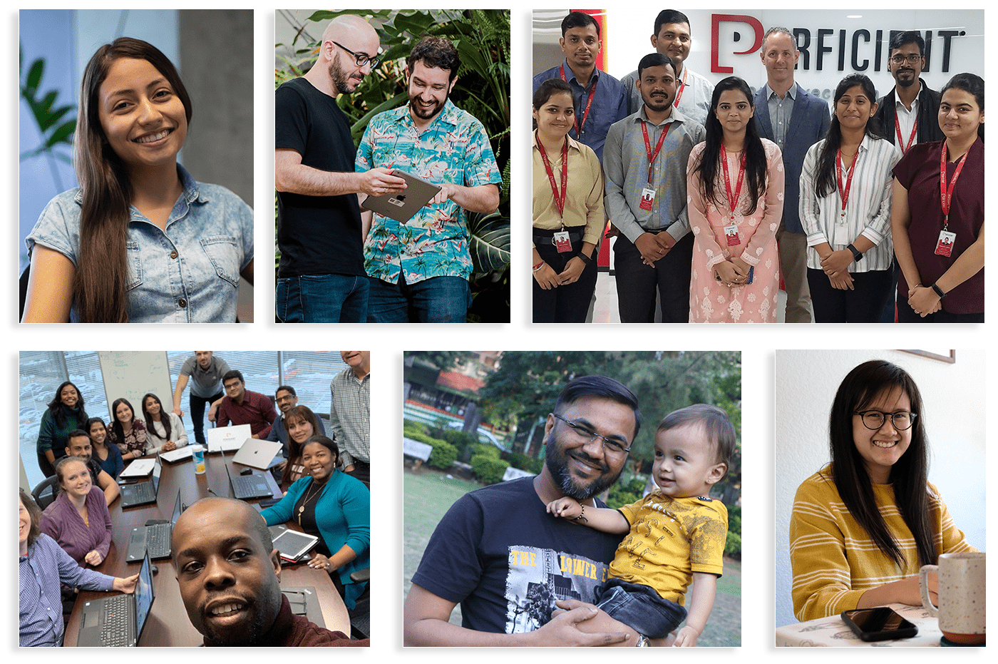 A collage of Perficient colleagues from around the world