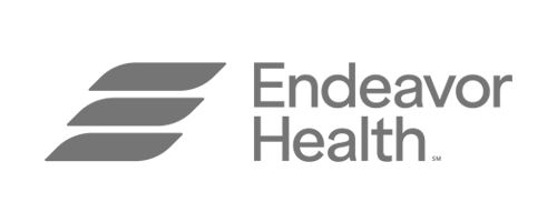 Endeavor Health logo, monochrome
