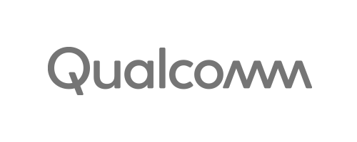 Qualcomm logo, monochrome