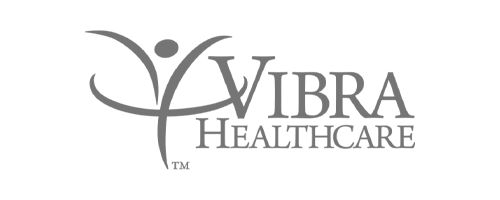 Vibra Healthcare logo, monochrome