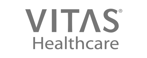 Vitas Healthcare logo, monochrome