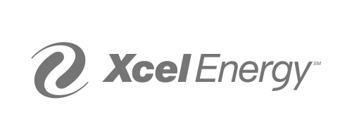 Xcel Energy logo, monochrome