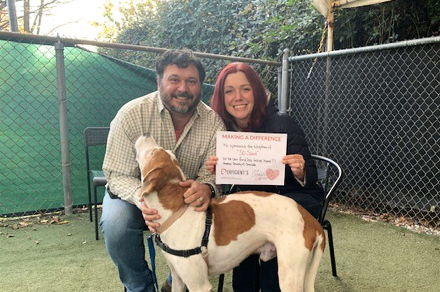 Perficient colleagues posing with their donation to Animals in Need