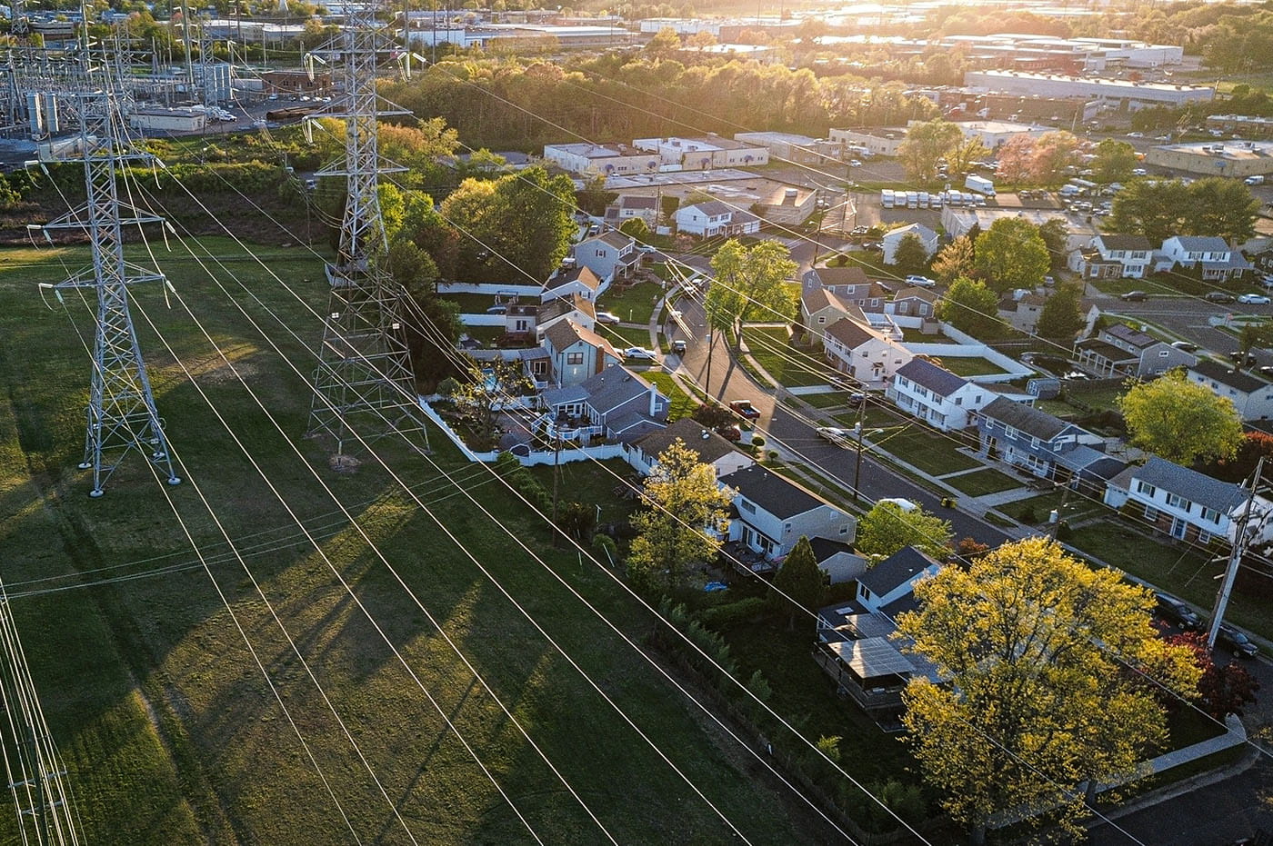 Energy lines over a neighborhood.